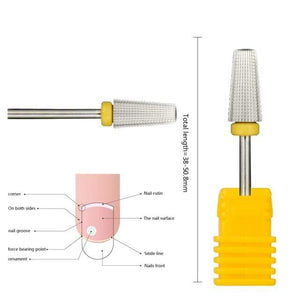 Planet Gates XF 5 IN 1 Two-way Carbide Nail Drill Bits Manicure Pedicure Machine Milling Cutter Nail Files Remove Gel Polish Nail Art Tools