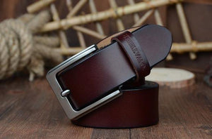 Planet Gates XF001 coffee / 105cm Men belt cow genuine leather designer belts for men high quality fashion vintage male strap for jeans