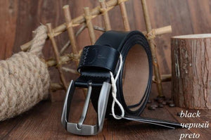 Planet Gates XF008 black / 100cm Vintage style pin buckle cow genuine leather belts for men 130cm high quality mens belt  free shipping