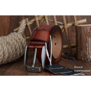 Planet Gates XF008 кафяв / 100 см COWATHER Колани от естествена кожа с катарама и винтидж стил за мъже 130 см висококачествен мъжки колан cinturones hombre безплатна доставка