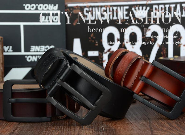 Planet Gates XF010 black / 100cm Fashion male belt cow genuine leather belts hot sale strap pin buckle black brown coffee waistband free shipping