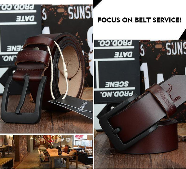 Planet Gates XF010 black / 100cm Fashion male belt cow genuine leather belts hot sale strap pin buckle black brown coffee waistband free shipping
