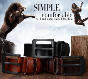 Planet Gates XF010 black / 100cm Fashion male belt cow genuine leather belts hot sale strap pin buckle black brown coffee waistband free shipping