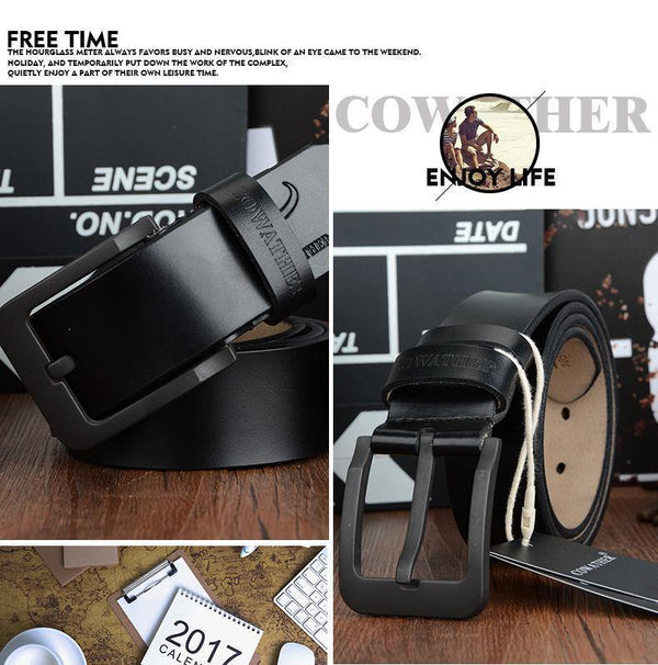 Planet Gates XF010 black / 100cm Fashion male belt cow genuine leather belts hot sale strap pin buckle black brown coffee waistband free shipping