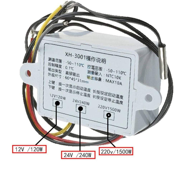 Planet Gates Xh-W3001 Digital Thermostat Temperature Switch Microcomputer Temperature Controller Temperature Control Switch