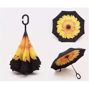 Planet Gates xiangrikui Reverse Umbrella Double Layer Inverted Windproof Rain Car Umbrellas For Women S1004