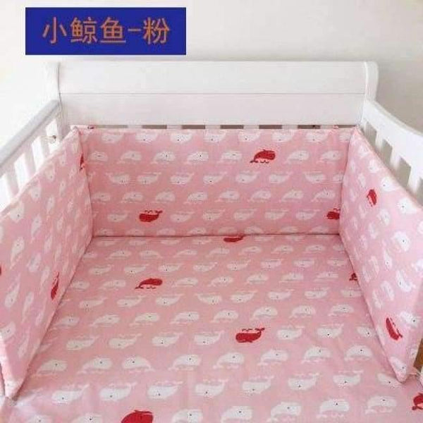 Planet Gates xiaojingyufen Foldable 180*30cm Baby Bedding Bumper In the Crib For Newborn Cotton Linen One-piece Cot Bumper Baby Safety Bed Around Protector