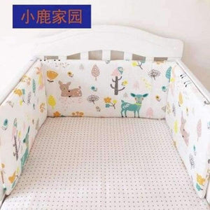 Planet Gates xiaolujiayuan Foldable 180*30cm Baby Bedding Bumper In the Crib For Newborn Cotton Linen One-piece Cot Bumper Baby Safety Bed Around Protector