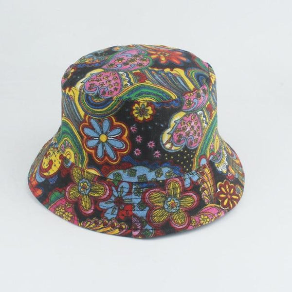 Planet Gates xin fu gu Galaxy Stars Print Panama Hat Cap Reversible Bucket Hat Summer Sun Hats For Women Men Gorro