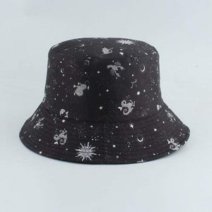 Planet Gates xing zuo Fisherman Hat Reversible Harajuku Bucket Hats For Women Men Street Hip Hop Cap Rainbow Tie Dye Printed Fishing Hat