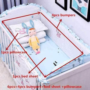 Planet Gates xingfuxiaomuma 6pcs/set Blue Universe Design Crib Bedding Set Cotton Toddler Baby Bed Linens Include Baby Cot Bumpers Bed Sheet Pillowcase