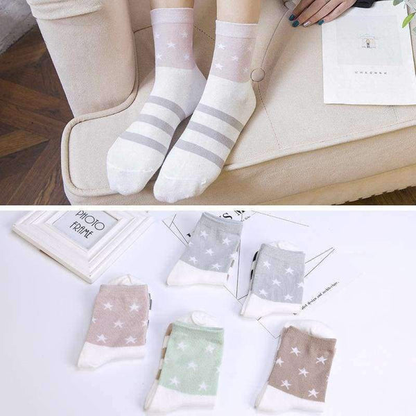 Planet Gates XINGXING / EU34-39 New 5 PAIRS Cotton Women Socks Autumn Winter Women Wear Fashion Socks