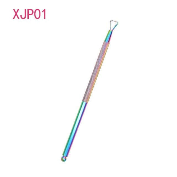 Planet Gates XJP01 1pcs Double-ended Stainless Steel Cuticle Pusher Dead Skin Push Remover For Pedicure Manicure Nail Art Cleaner Care Tool