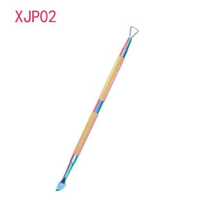 Planet Gates XJP02 1pcs Double-ended Stainless Steel Cuticle Pusher Dead Skin Push Remover For Pedicure Manicure Nail Art Cleaner Care Tool