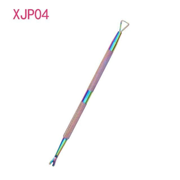 Planet Gates XJP04 1pcs Double-ended Stainless Steel Cuticle Pusher Dead Skin Push Remover For Pedicure Manicure Nail Art Cleaner Care Tool
