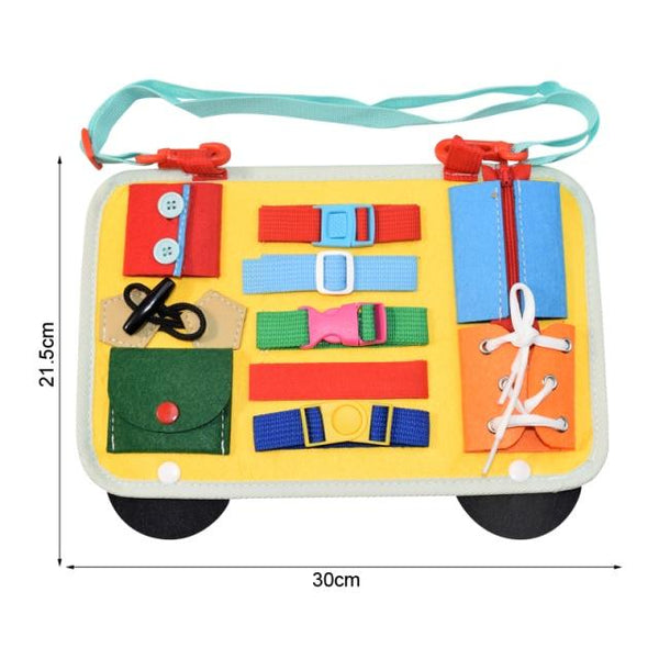 Planet Gates xkbcA Kids Busy Board Buckle Montessori Toys Baby Learns Life Skills With Zipper Buttons Training Tool Childs Sensory Educational Game