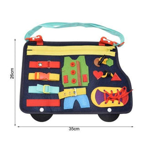 Planet Gates xkbcB Kids Busy Board Buckle Montessori Toys Baby Learns Life Skills With Zipper Buttons Training Tool Childs Sensory Educational Game
