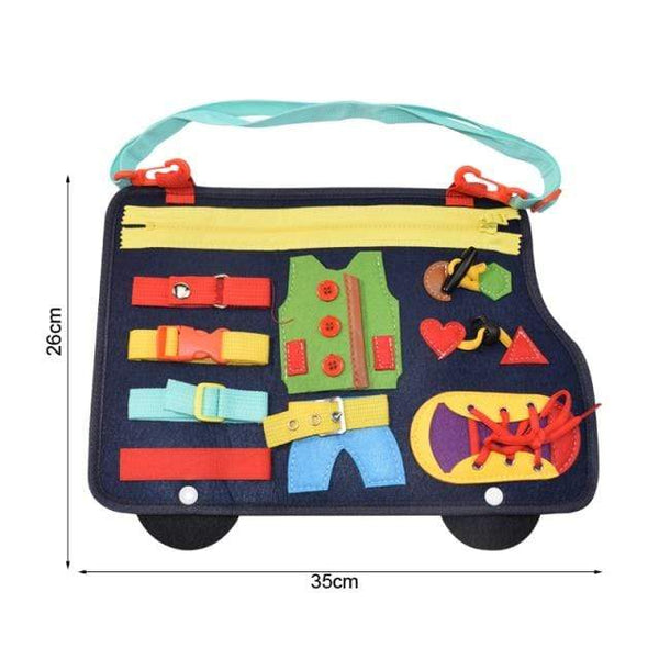 Planet Gates xkbcB Kids Busy Board Buckle Montessori Toys Baby Learns Life Skills With Zipper Buttons Training Tool Childs Sensory Educational Game