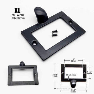 Small Large Heavy Duty Antique Brass Black Metal Furniture Cabinet Drawer Box Case Label Pull Handle File Name Card Frame Holder