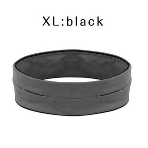 Planet Gates XL Black Running Bag Men Women Waist Phone Holder Belt Elastic Pack Belt Hiding Anti-thief Sport Accessories Fitness Gear