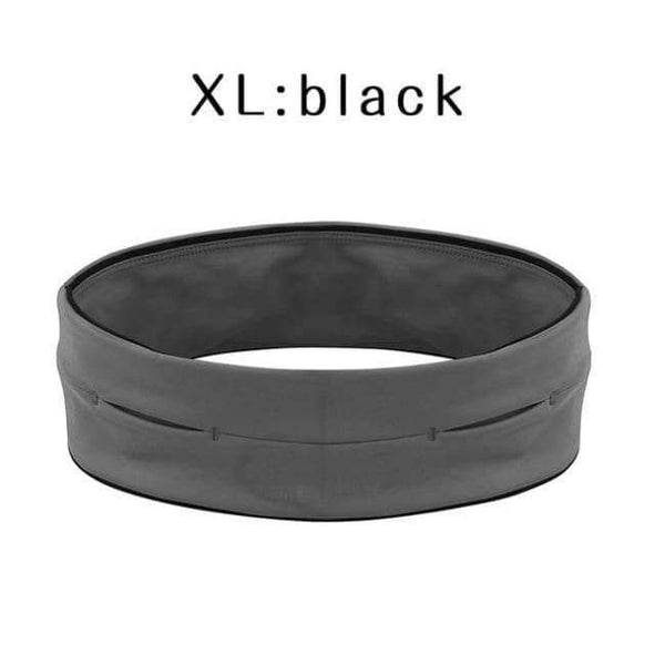 Planet Gates XL Black Running Bag Men Women Waist Phone Holder Belt Elastic Pack Belt Hiding Anti-thief Sport Accessories Fitness Gear