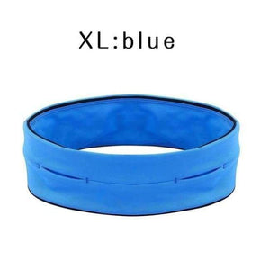 Planet Gates XL Blue Running Bag Men Women Waist Phone Holder Belt Elastic Pack Belt Hiding Anti-thief Sport Accessories Fitness Gear