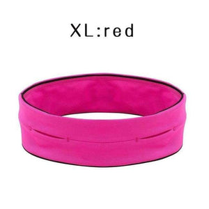 Planet Gates XL Red Running Bag Men Women Waist Phone Holder Belt Elastic Pack Belt Hiding Anti-thief Sport Accessories Fitness Gear