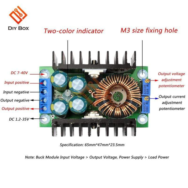 Planet Gates XL4016 300W 9A C-D C CC CV Buck Converter Step-down Power Module 5-40V To 1.2-35V LED Driver for Arduino