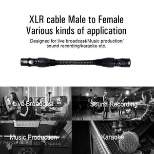Planet Gates XLR to XLR Microphone Cable Male to Female 2M 5M 10M Balanced XLR 3Pin Nylon Braided for Audio Mixer Amplifiers  2 Pack