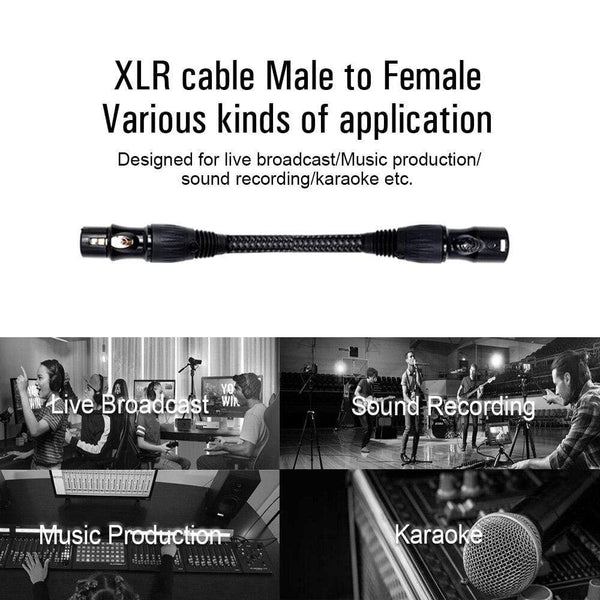 Planet Gates XLR to XLR Microphone Cable Male to Female 2M 5M 10M Balanced XLR 3Pin Nylon Braided for Audio Mixer Amplifiers  2 Pack
