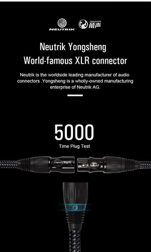 Planet Gates XLR to XLR Microphone Cable Male to Female 2M 5M 10M Balanced XLR 3Pin Nylon Braided for Audio Mixer Amplifiers  2 Pack