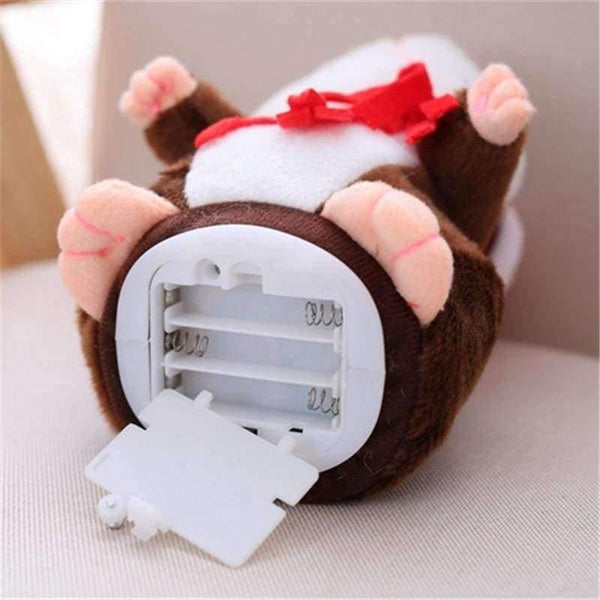 Planet Gates Xmas Light brown Talking Hamster Mouse Pet Christmas Toy Speak Talking Sound Record Hamster Educational Plush Toy for Children Christmas Gift