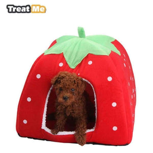 Planet Gates XPBBL006 / L 36x36x38cm Fashion Soft Dog House,Strawberry Shape,Lovely Dog Bed,Warm Corduroy Cute Cat House,Pet Bed For Cat And Small Dogs