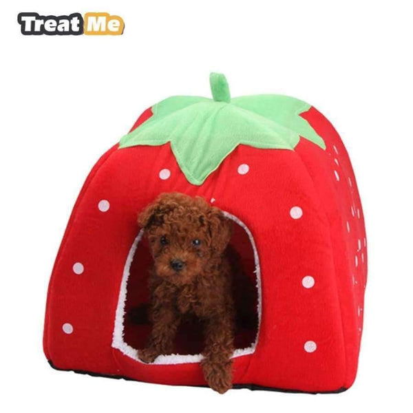 Planet Gates XPBBL006 / L 36x36x38cm Fashion Soft Dog House,Strawberry Shape,Lovely Dog Bed,Warm Corduroy Cute Cat House,Pet Bed For Cat And Small Dogs