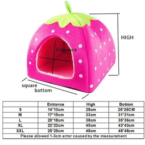 Planet Gates XPBBL006 / L 36x36x38cm Fashion Soft Dog House,Strawberry Shape,Lovely Dog Bed,Warm Corduroy Cute Cat House,Pet Bed For Cat And Small Dogs