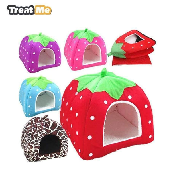 Planet Gates XPBBL006 / L 36x36x38cm Fashion Soft Dog House,Strawberry Shape,Lovely Dog Bed,Warm Corduroy Cute Cat House,Pet Bed For Cat And Small Dogs