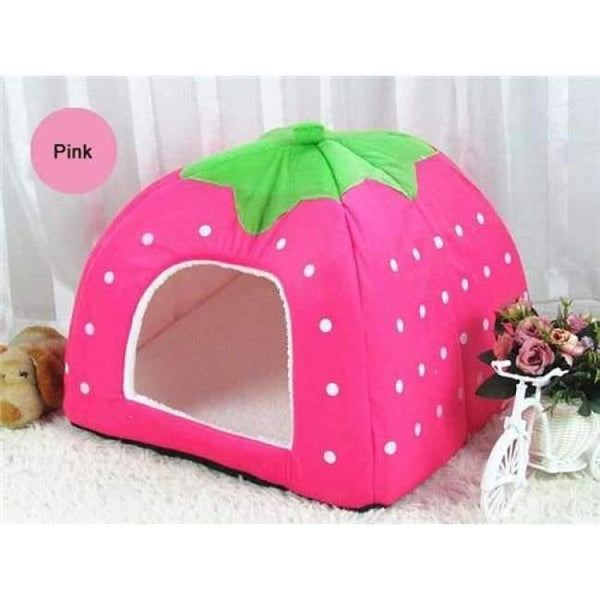 Planet Gates XPBPI006 / L 36x36x38cm Fashion Soft Dog House,Strawberry Shape,Lovely Dog Bed,Warm Corduroy Cute Cat House,Pet Bed For Cat And Small Dogs