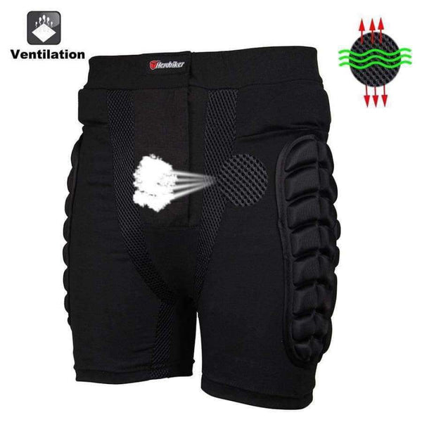 Planet Gates XS Black Short Protective Hip Butt Pad Ski Skate Snowboard Skating Skiing Protection Drop Resistance Roller Padded Shorts