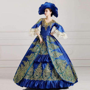 Planet Gates XS Vintage Court Dress Halloween Fancy Dress Make Up Party Cosplay Clothing Queen Uniforms Formal Event Dress