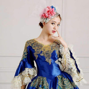 Planet Gates XS Vintage Court Dress Halloween Fancy Dress Make Up Party Cosplay Clothing Queen Uniforms Formal Event Dress