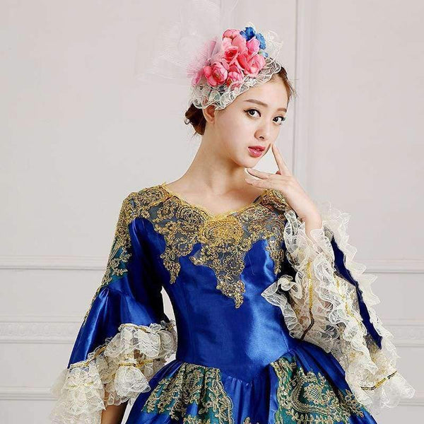 Planet Gates XS Vintage Court Dress Halloween Fancy Dress Make Up Party Cosplay Clothing Queen Uniforms Formal Event Dress
