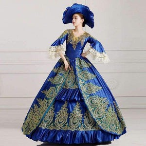 Planet Gates XS Vintage Court Dress Halloween Fancy Dress Make Up Party Cosplay Clothing Queen Uniforms Formal Event Dress