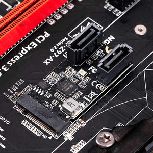Planet Gates XT-XINTE 2 Port SATA III 6gb/s M.2 21x41mm M Key and B Key Controller Adapter Card SATA 6G Internal