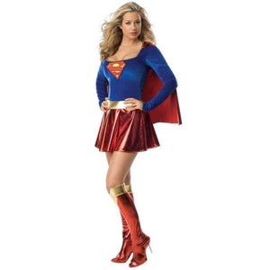 Planet Gates XXXL / Without Shoes Supergirl Cosplay Costumes Clothes Super Woman Superhero Sexy Fancy Dress with Boots Girls Superman Halloween Costumes