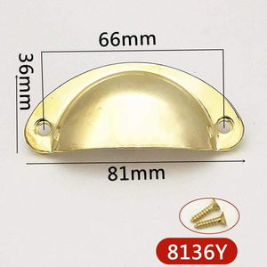 4pcs/lot Metal Kitchen Drawer Cabinet Door Handle Furniture Knobs Hardware Cupboard Antique Iron Shell Pull Handles