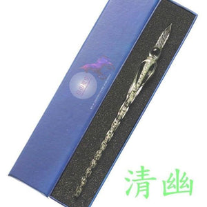 Planet Gates Y Rainbow Glass Pen Dip pen Gift Set Starry sky Color ink Pen Creative Writing Tools Pluma Estilografica