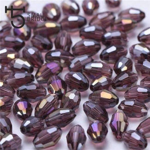 Planet Gates Y110ab / 4x6 mm 70pcs 4*6mm Czech Faceted Black Glass Rice Beads for Making Jewelry Necklace Women Diy Perles Oval Shape Crystal Beads Wholesale Y102