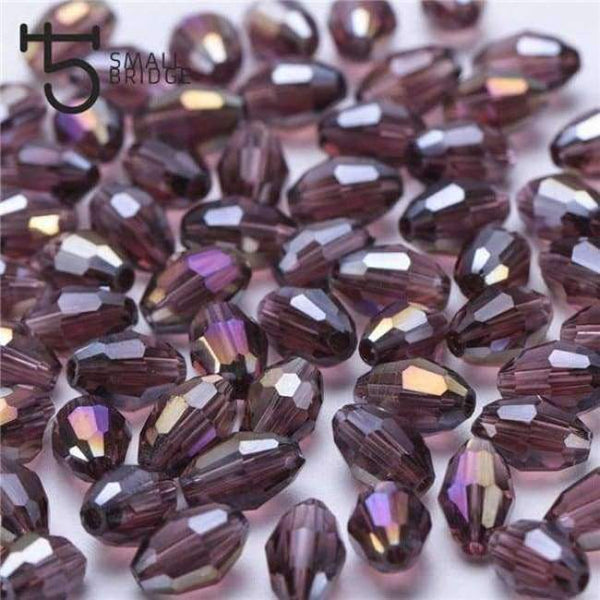 Planet Gates Y110ab / 4x6 mm 70pcs 4*6mm Czech Faceted Black Glass Rice Beads for Making Jewelry Necklace Women Diy Perles Oval Shape Crystal Beads Wholesale Y102