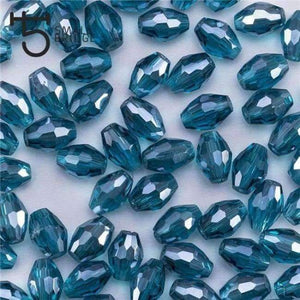 Planet Gates Y113ab / 4x6 mm 70pcs 4*6mm Czech Faceted Black Glass Rice Beads for Making Jewelry Necklace Women Diy Perles Oval Shape Crystal Beads Wholesale Y102