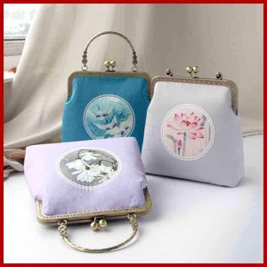 Planet Gates Y1849 / 20x20x6.5cm Sewing Art  Diy Craft Cherry Hand Bag Size 20X20X6.5CM Handmade Free Cutting Felt Material DIY Packag
